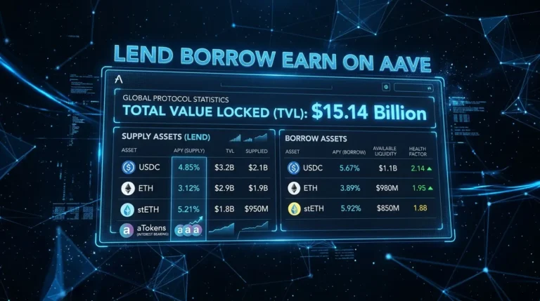How to use Aave beginner guide supply borrow earn interest DeFi 2026