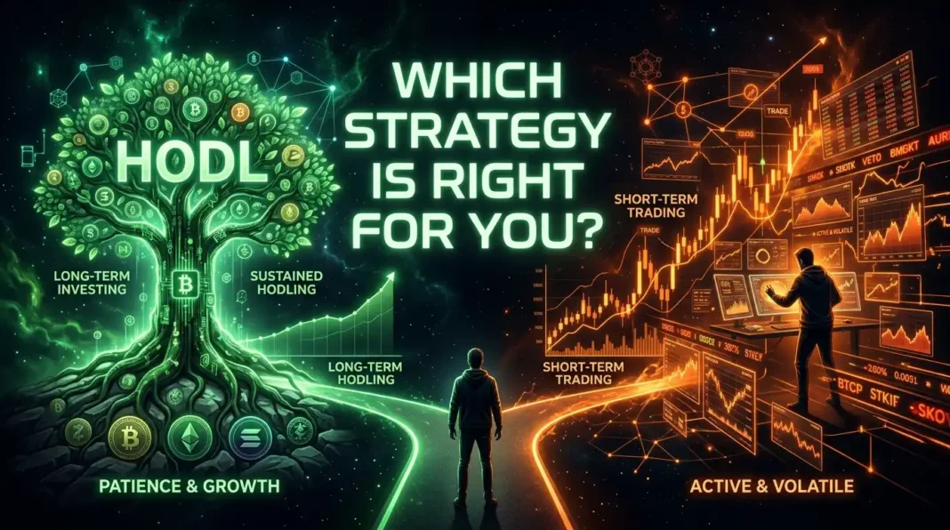 Long-Term vs Short-Term Crypto Investing: Which Strategy Is Right for You? (2026) Long term vs short term crypto investing HODL trading comparison 2026