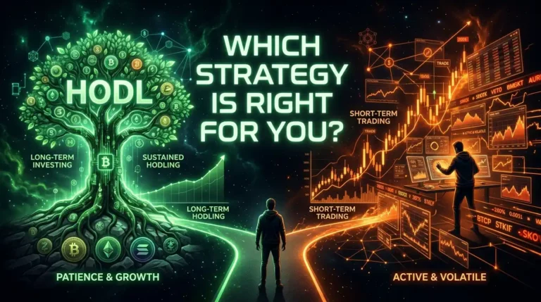 Long term vs short term crypto investing HODL trading comparison 2026