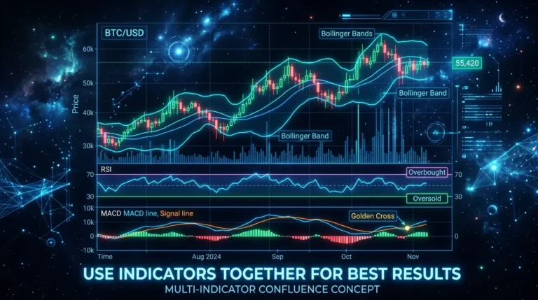 RSI MACD Bollinger Bands crypto indicators guide 2026 confluence