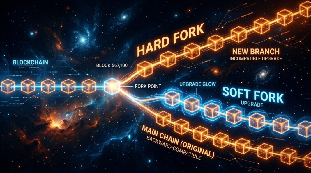 What Is a Hard Fork vs Soft Fork? Blockchain Updates Explained (2026) What Is a Hard Fork vs Soft Fork? Blockchain Updates Explained (2026)