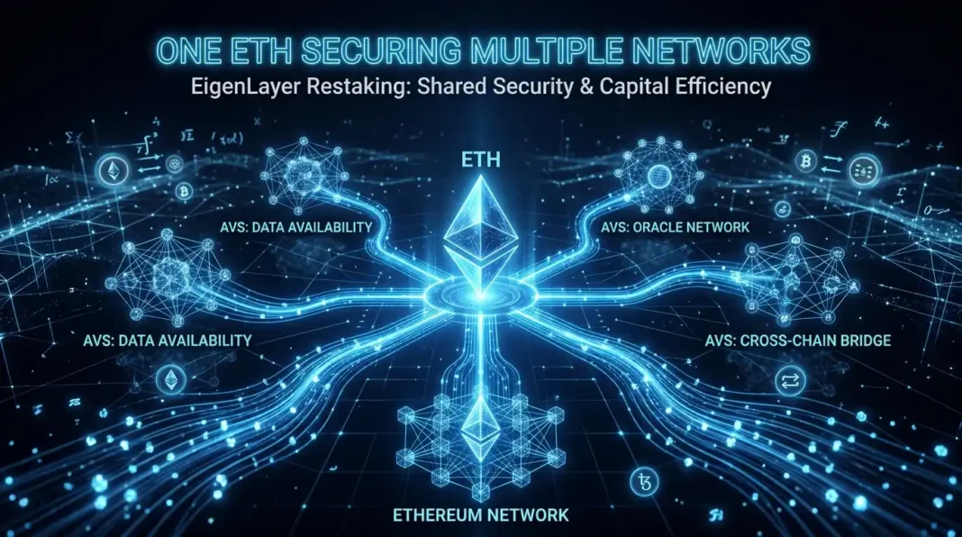 What Is Restaking in Crypto? EigenLayer Explained (2026) What is restaking crypto EigenLayer AVS ETH securing multiple networks 2026