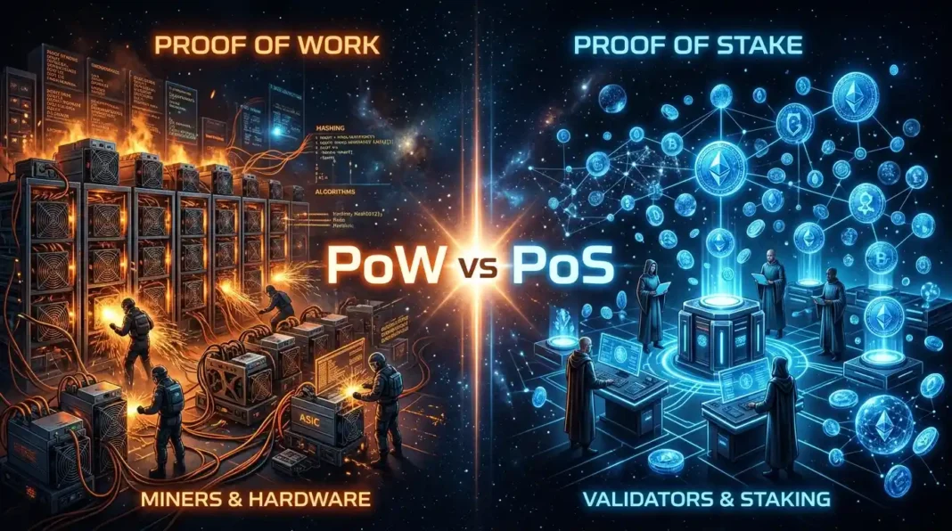 What Is Proof of Work vs Proof of Stake? Explained Simply (2026) Proof of Work vs Proof of Stake explained simply for beginners